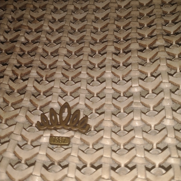 AMAZING GIORGIO DEL RE INTERWOVEN LEATHER HANDBAG - Picture 2 of 13